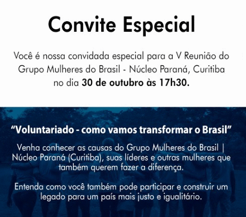 V Reunião do Grupo Mulheres do Brasil | Núcleo Paraná